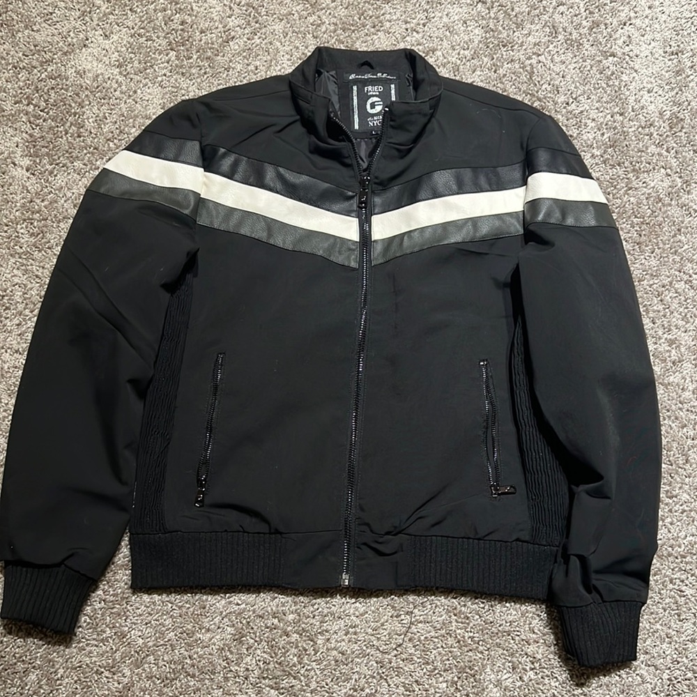 Fried Denim Moto Jacket Size Large